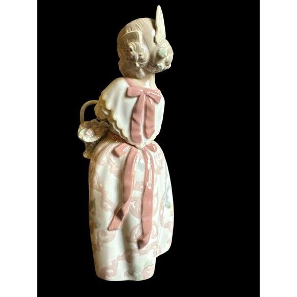 Nao by Lladro Girl with Basket Porcelain Figurine MINT Rare ~ Retired! 10”H - Picture 5 of 10